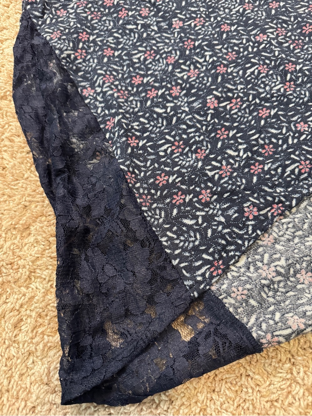 NWT Abercrombie & Fitch navy blue floral maxi dress Girls Xlarge - Picture 7 of 13